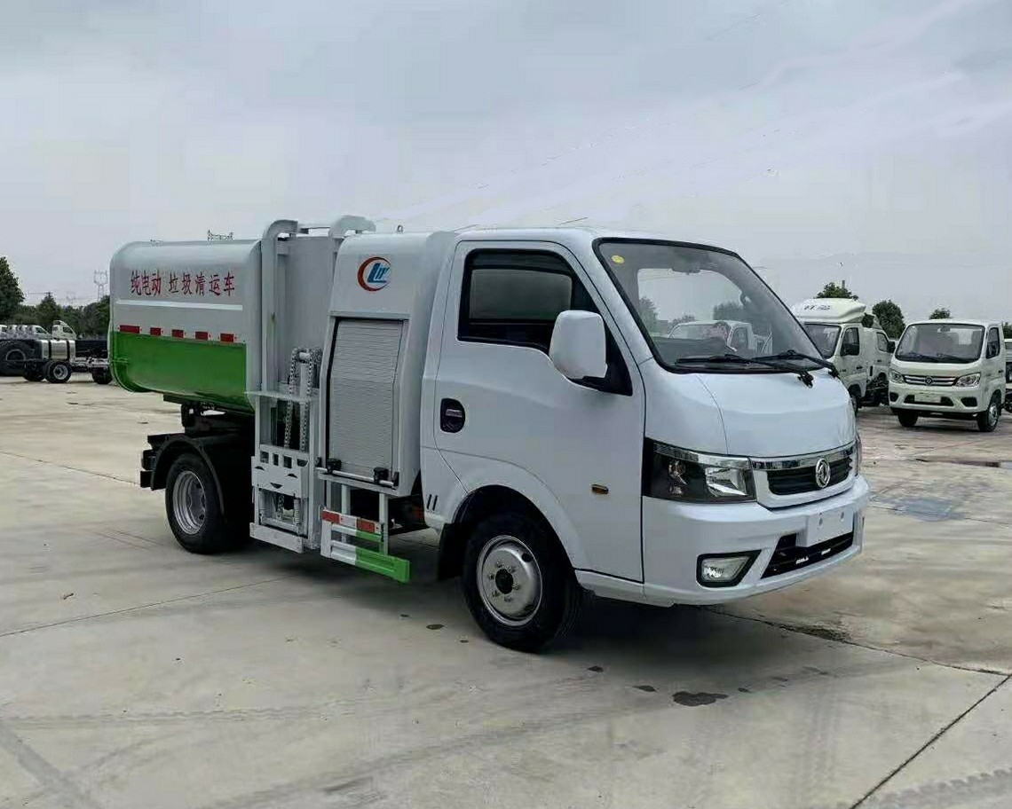 东风4方纯电动挂桶垃圾车