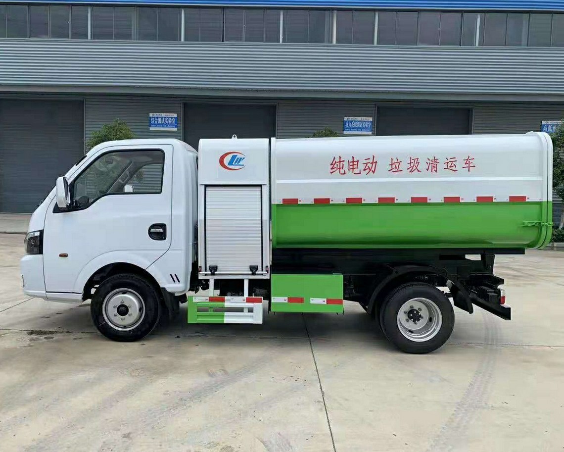 东风4方纯电动挂桶垃圾车