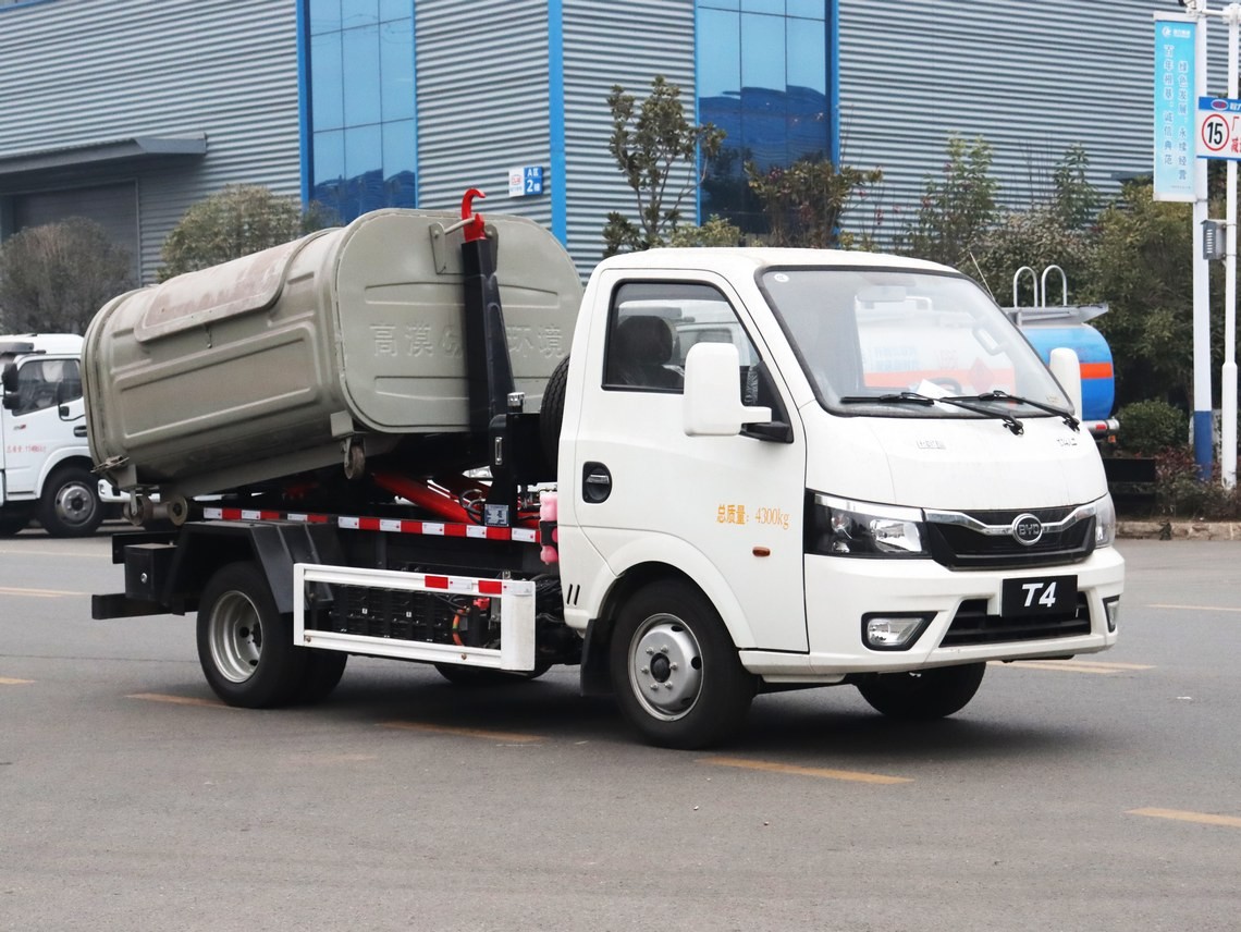 比亚迪T4纯电动勾臂垃圾车